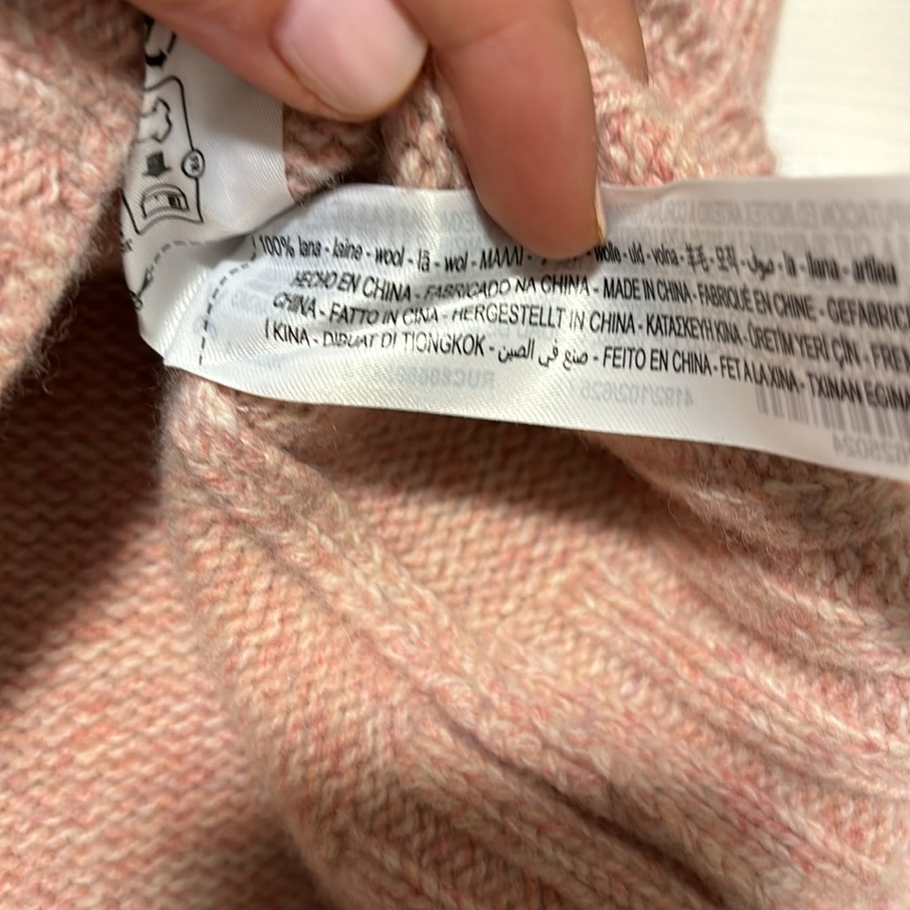 Zara Soft Pink Knit Polo Sweater with Buttons - Picture 6 of 8